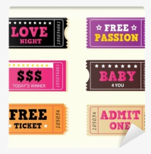 Collection Of Love Night Retro Tickets - Karten. Rosa Ausgabe Keramik Herz-ornament