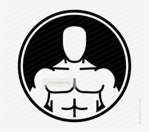 Vector Icon Of Muscular Man Against Circle - Bodybuilding Png Icon