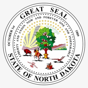 Great Seal Of The State Of North Dakota Label Vector - Great Seal Of The State Of Dakota Logo