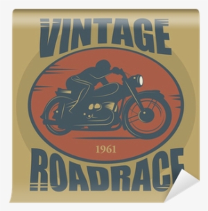 Vintage Motorcycle Sport Label, Vector Illustration - Motorcycle Sport