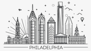 Made With Love In Philly - Philadelphia Skyline Vector