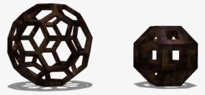 Truncated Icosahedron And Rhombicuboctahedron - Hardwood