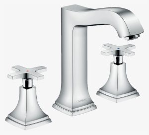 3 Hole Basin Mixer 160 With Cross Handles And Pop Up