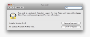 Fuse-ext2 Preferences - Gnu/linux