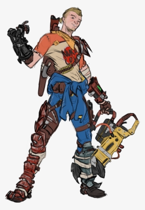 Just Another Vault Sick Bastard With Auto Axe And Power - Cartoon