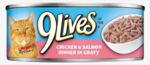 9 Lives Chicken And Salmon Dinner In Gravy Canned Cat - 9lives Wet Cat Food