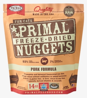 Raw Freeze-dried Feline Pork Formula - Primal Freeze Dried Nuggets For Cats