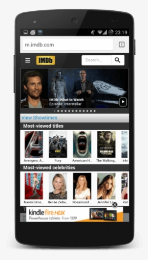 Imdb Website With Amazon Advert - Jennifer Lawrence Katniss