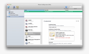 Create The Profile - Iphone Configuration Utility