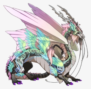 The First One I Got Was Missingno - Flight Rising Imperial Gray