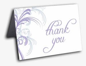 Navy & Purple Swirl Thank You Card - Thank You Greeting Cards (pk Of 20)