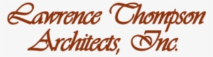 Lawrence Thompson Architecture Logo - Architect