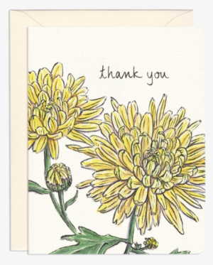 Chrysanthemum Thank You Card - Greeting Card