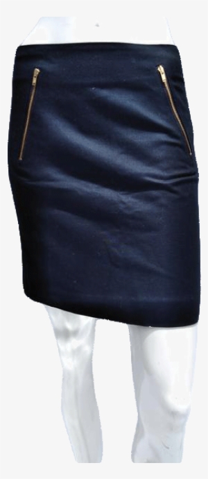 Banana Republic Size 12 Black Mini Skirt With Gold - Miniskirt