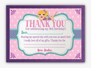 Spa Party Thank You Cards - Party Thank You Cards