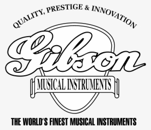 Gibson Logo Black And White - Gibson - 2400x2400 PNG Download - PNGkit