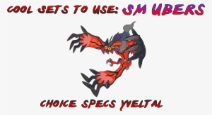 Yveltal Choice Specs Ability Dark Aura Evs Spa Spe - Black And Red Dragon Pokemon