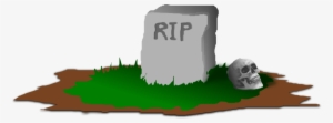 Gravestone With Skull Vector Graphics - Grave Clipart Png