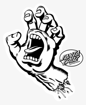 Santa Cruz Skateboards Logo Black And White - Santa Cruz Skate Logo