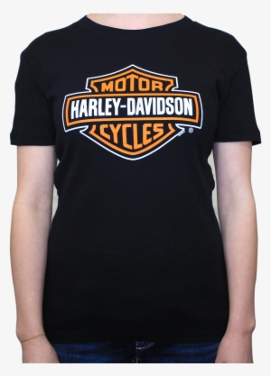 Hd B&s Orange - Harley Davidson Cropped Tee