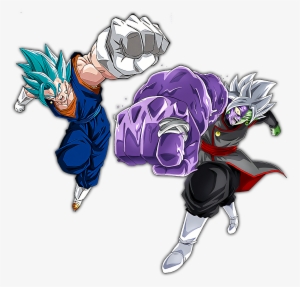 Vegito Blue And Fusion Zamasu Clash - Dokkanart Twitter