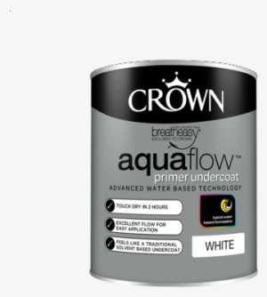 Crown Aquaflow Pure Brilliant White Undercoat 750ml - Crown Paints