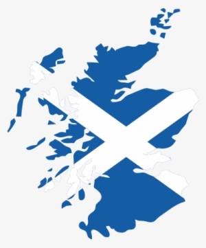 Scotland Flag Map Wall Sticker - Scotland Clip Art