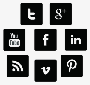 Image Description White Social Media Png - Social Icons Css Sprite