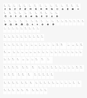 Social Media Icons Bold Character Map - Dead Space