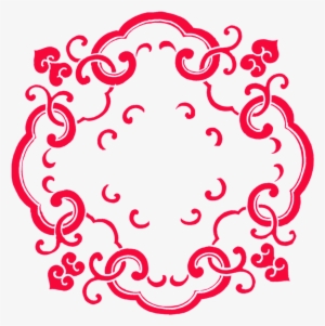 Red Vintage Pattern Decoration Vector - Lantern Festival