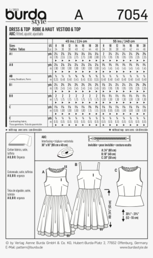 Bd7054 Misses Dress & Top - Burda 7054