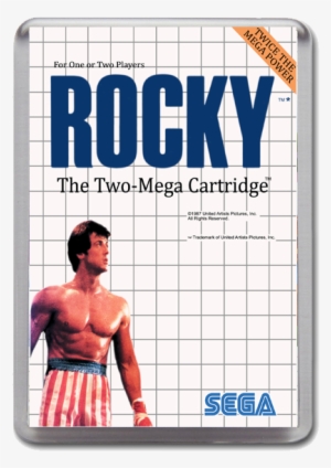 Rocky Sega Master System Game Inspired Fridge Magnet - Rocky Video Game