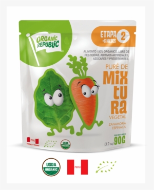 Puré De Zanahoria Y Espinca Orgánica - Usda Organic