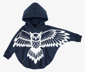 Yporqué Owl Poncho - Yporqué Mädchen Cape Aus Baumwollfleece Mit Kapuze