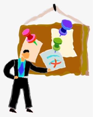 Vector Illustration Of Posting Messages On Bulletin - Illustration