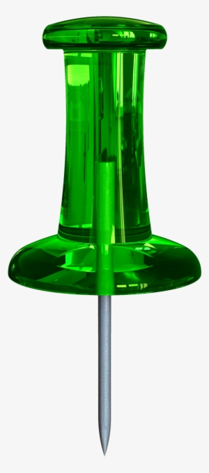 Thumbtack Clipart Transparent Background - Alfinete Verde Png