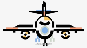 Commercial Airplane Royalty Free Vector Clip Art Illustration