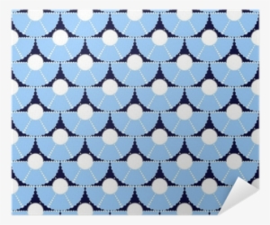 Seamless Blue Texture With Circle Elements - Art Paper