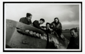 Ground Crew And Pilot With Spitfire At Raf Andreas - Jim Raynor