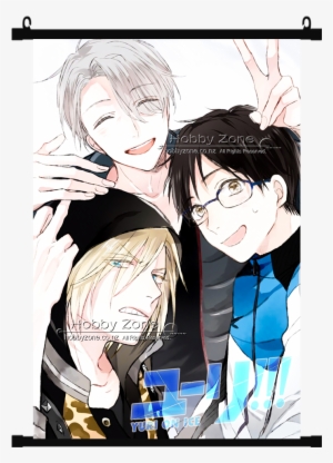 Anime Yuri On Ice Group Wall Scroll - Yuri Victor And Yurio
