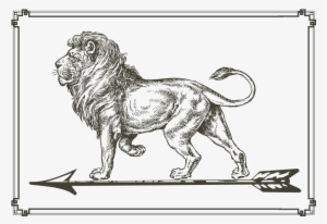 This Graphics Is The Lion Is In The Arrowhead About - Lion Full Body Drawing