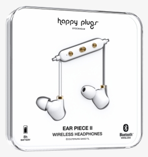 Ear Piece Ii Wireless White - Happy Plugs Earbud Plus Headphone - Metallic Pink