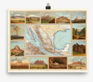 1885 Mexico Topographic Map - Global Gallery Carta Orografica, 1885 By Antonio Garcia
