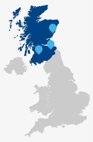 Scotland Map - Great Britain Map Silhouette