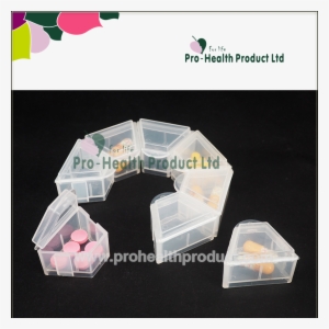 Ph01-072 8 Compartments Plastic Round Shape Removable - Pill Organizer