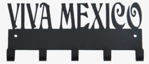 Viva Mexico Black 5 Hook Medal Display Hanger - Viva Mexico Png White