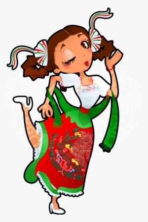 Mexican * Espana America, Poblano, Creative, Character, - China Poblana En Caricatura