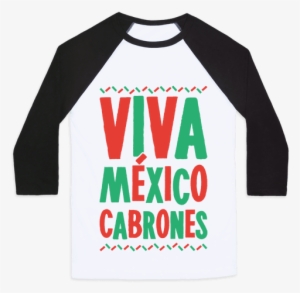 Viva Mexico Cabrones Baseball Tee - T Shirt Porco Rosso