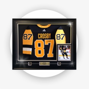 Sidney Crosby Signed Jesery In Display Frame