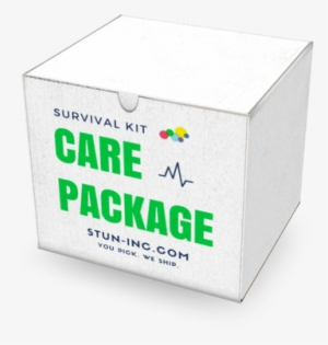 4" X 4" Survival Kit White Box Filled With An Assortment - Stun Inc. Survival Kit Care Package Large 8x8 Box